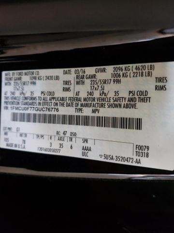 Photo 10 from auction – 2016 FORD ESCAPE S with VIN 1FMCU0F77GUC76776
