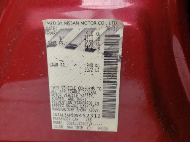 Photo 10 from auction – 2013 NISSAN ALTIMA 2.5 with VIN 1N4AL3AP9DN452312