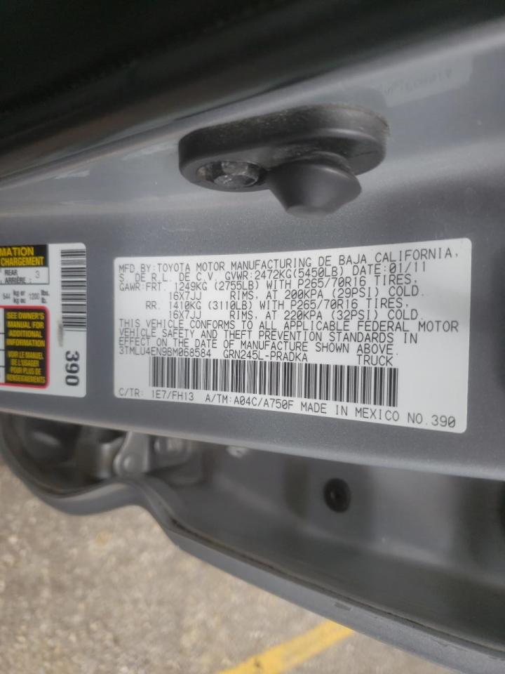 Photo 10 from auction – 2011 TOYOTA TACOMA DOU with VIN 3TMLU4EN9BM068584