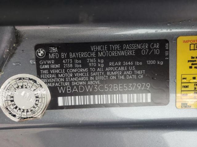 Photo 10 from auction – 2011 BMW 328 I with VIN WBADW3C52BE537979