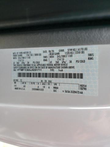 Photo 10 from auction – 2020 FORD F150 with VIN 1FTMF1CB3LKE91711