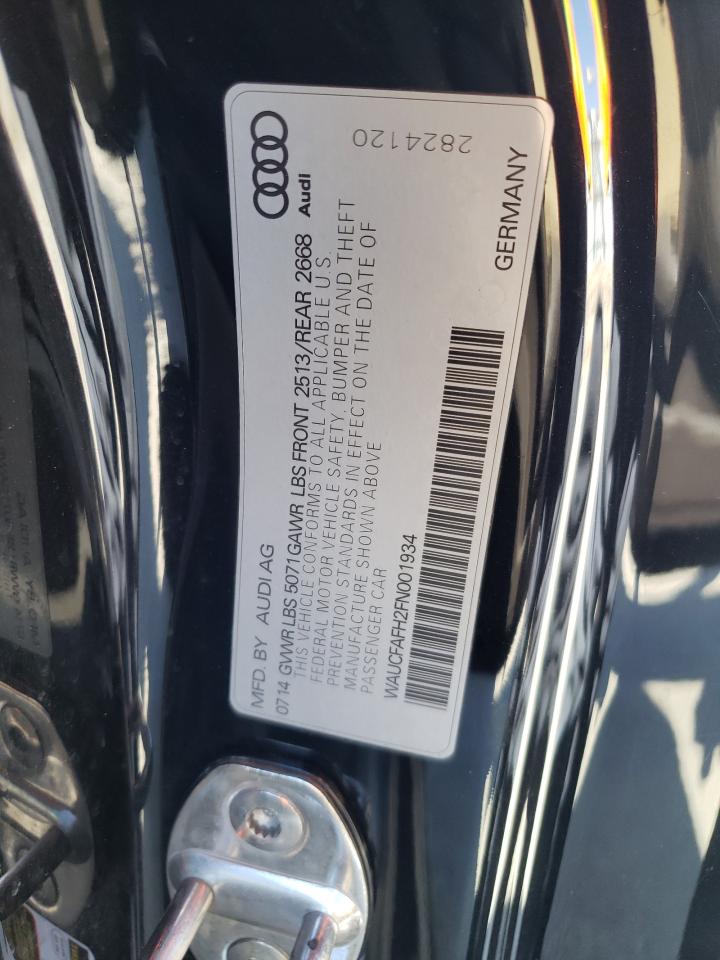 Photo 10 from auction – 2015 AUDI A5 PREMIUM with VIN WAUCFAFH2FN001934