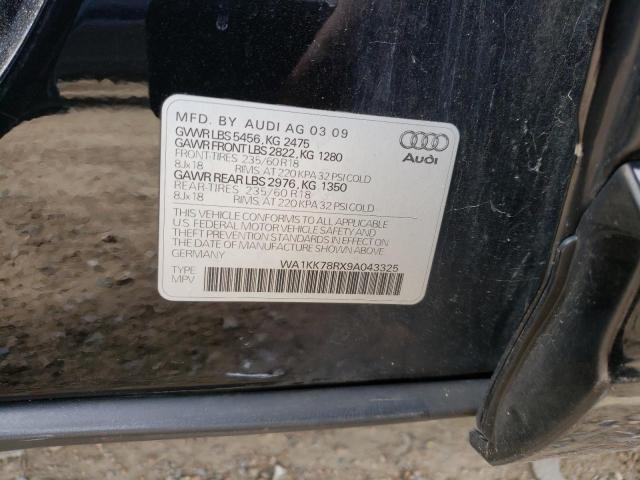 Photo 10 from auction – 2009 AUDI Q5 3.2 with VIN WA1KK78RX9A043325