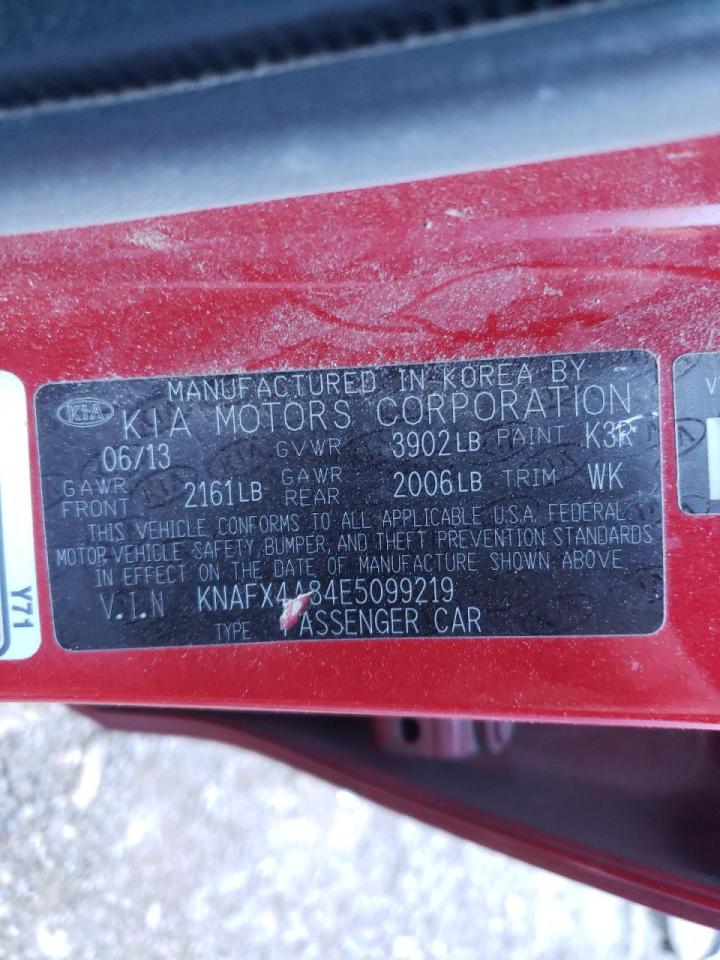 Photo 10 from auction – 2014 KIA FORTE EX with VIN KNAFX4A84E5099219