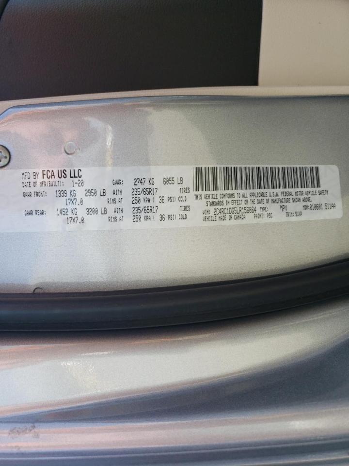 Photo 10 from auction – 2020 CHRYSLER TOWN & COU with VIN 2C4RC1DG5LR156864