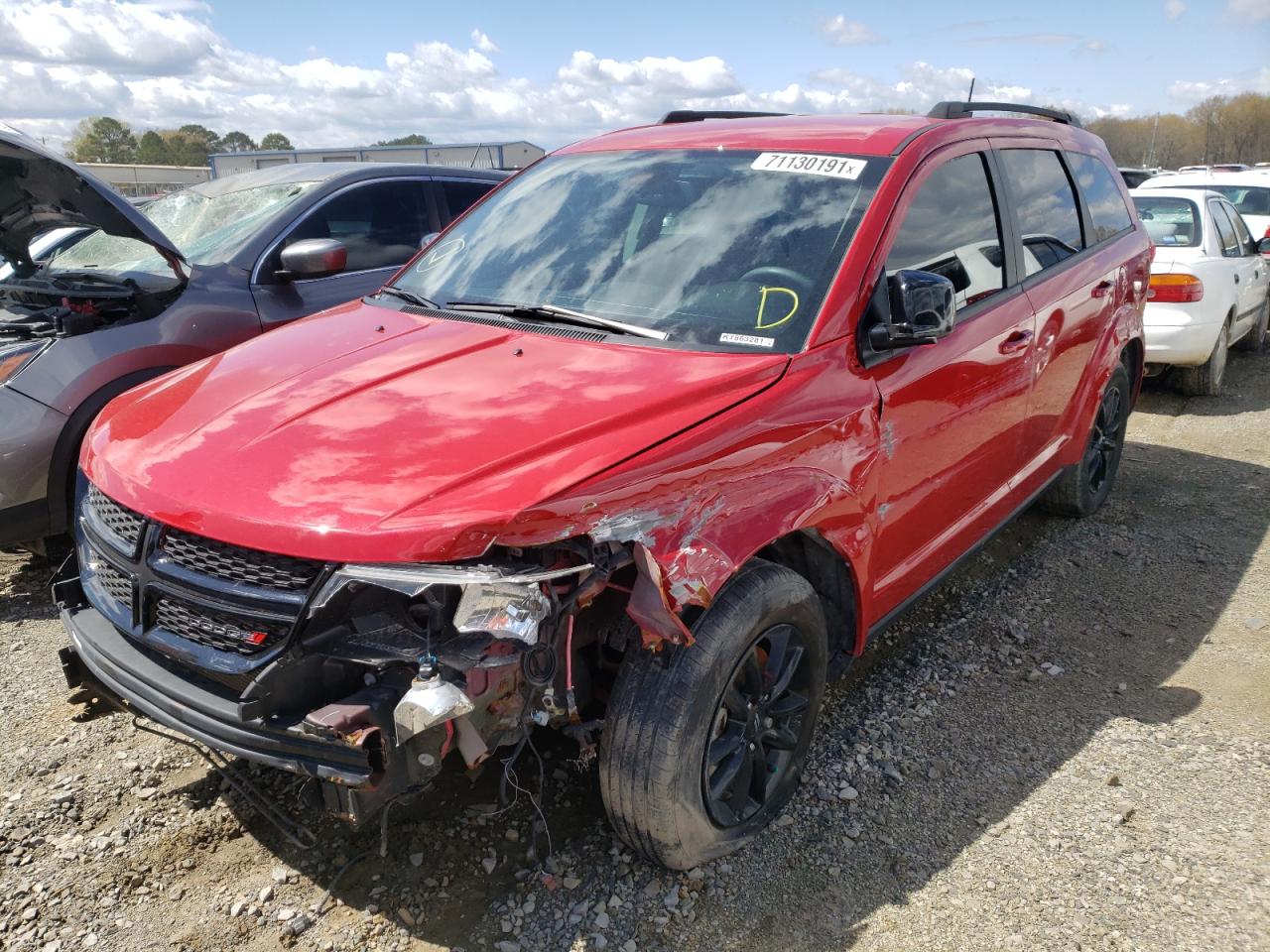 Photo 2 from auction – 2019 DODGE JOURNEY SE with VIN 3C4PDCBB6KT863281