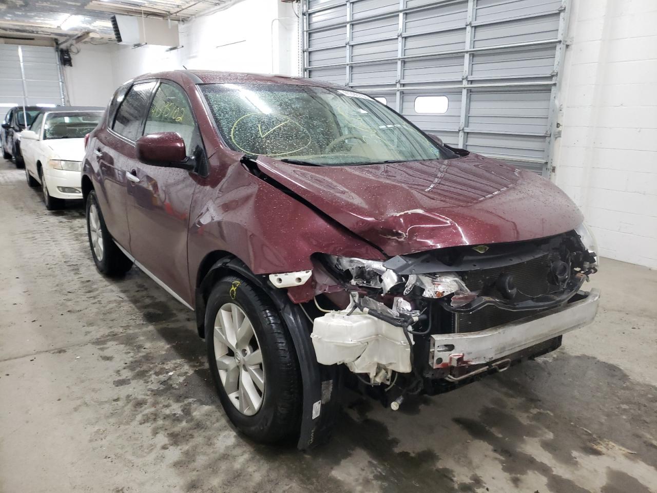 NISSAN MURANO S 2011 with VIN JN8AZ1MW0BW153870 - Photo from auction