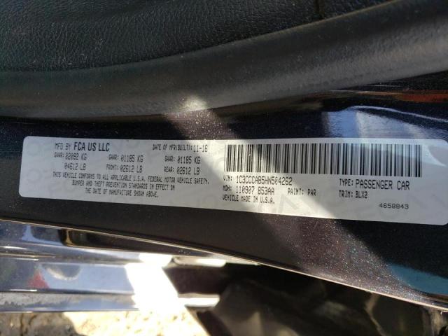 Photo 10 from auction – 2017 CHRYSLER 200 LIMITE with VIN 1C3CCCAB5HN504262