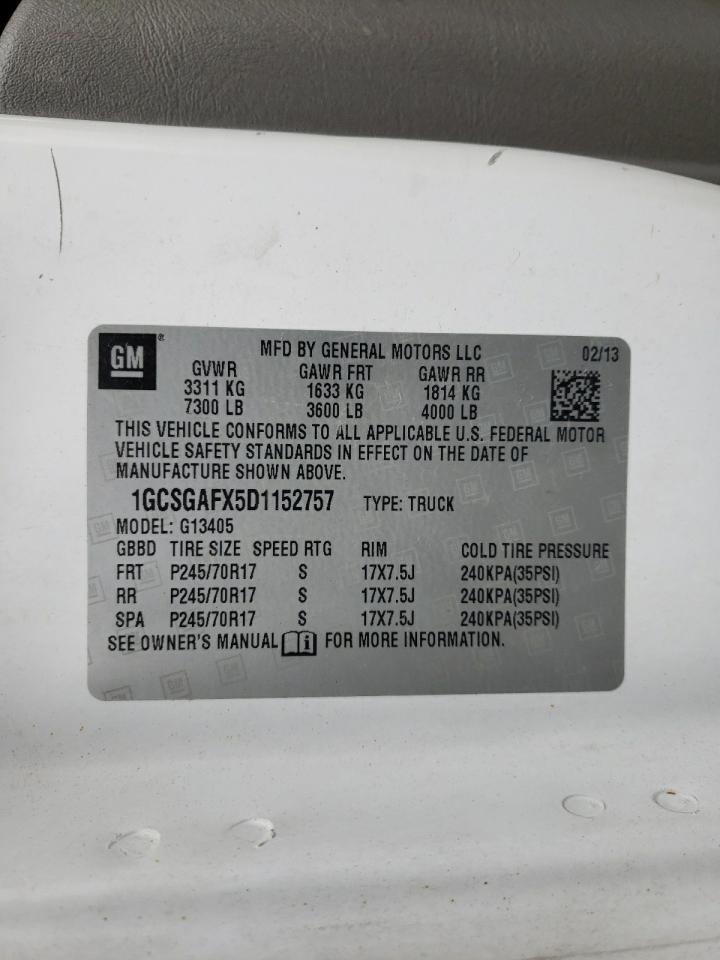 Photo 10 from auction – 2013 CHEVROLET EXPRESS G1 with VIN 1GCSGAFX5D1152757
