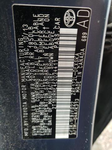 Photo 10 from auction – 2014 TOYOTA COROLLA L with VIN 2T1BURHE4EC034411