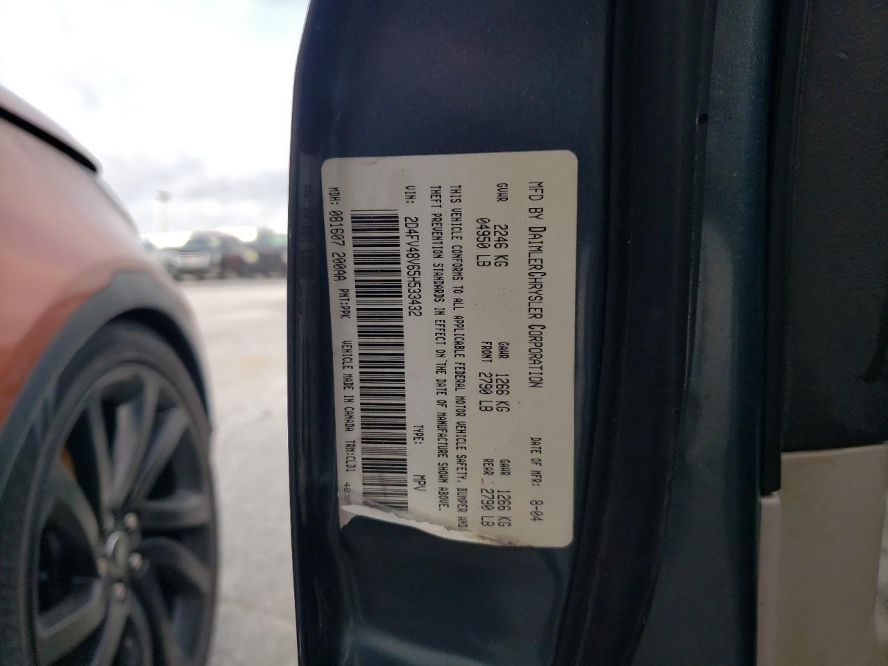 Photo 10 from auction – 2005 DODGE MAGNUM SXT with VIN 2D4FV48V65H533432