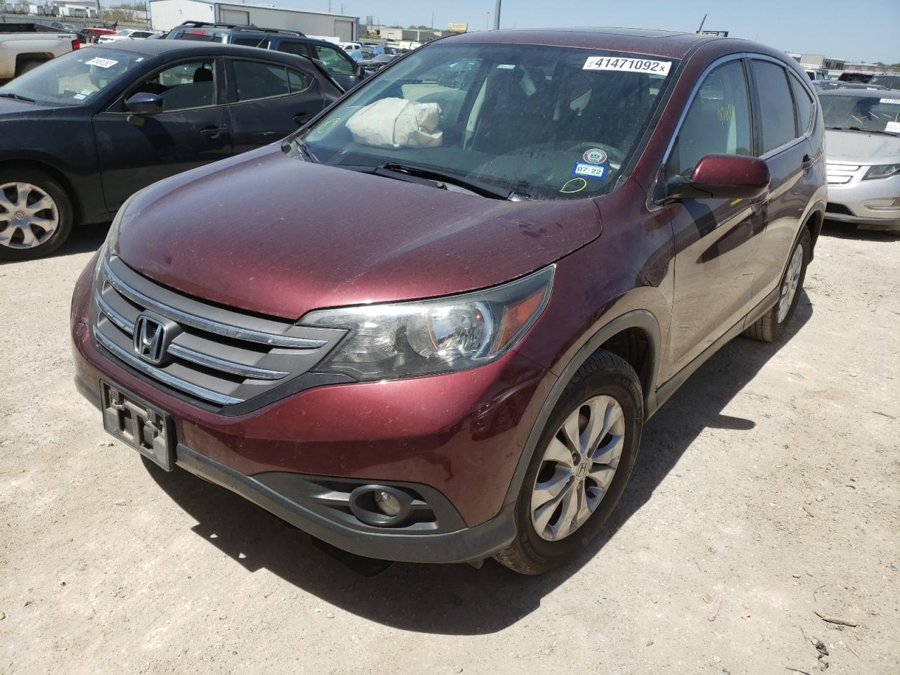 Photo 2 from auction – 2014 HONDA CR-V EX with VIN 5J6RM3H54EL042751