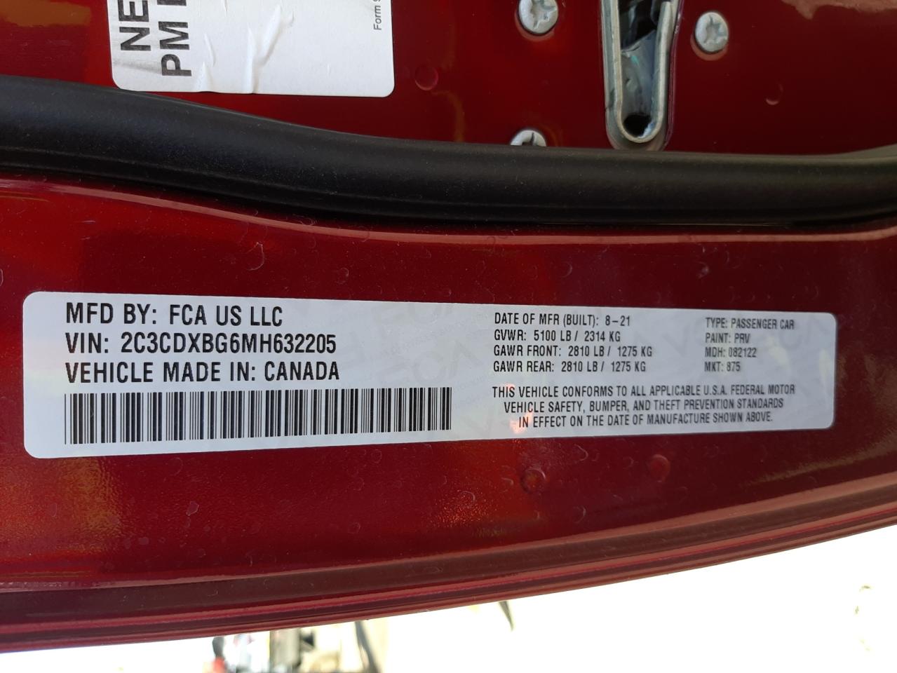 Photo 10 from auction – 2021 DODGE CHARGER SX with VIN 2C3CDXBG6MH632205