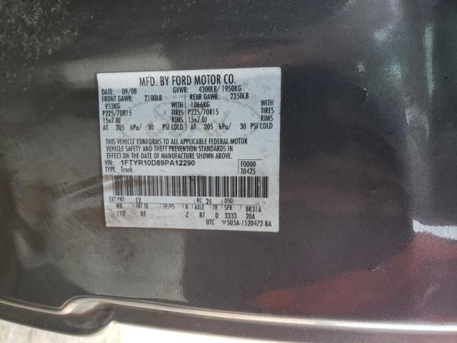 Photo 10 from auction – 2009 FORD RANGER with VIN 1FTYR10D89PA12290