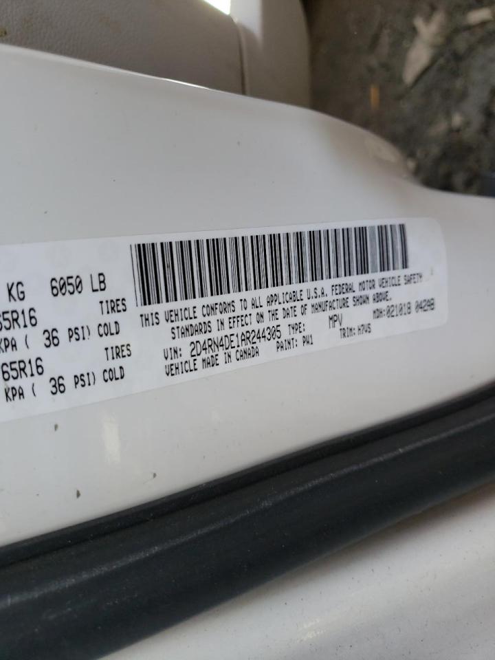 Photo 10 from auction – 2010 DODGE GRAND CARA with VIN 2D4RN4DE1AR244305
