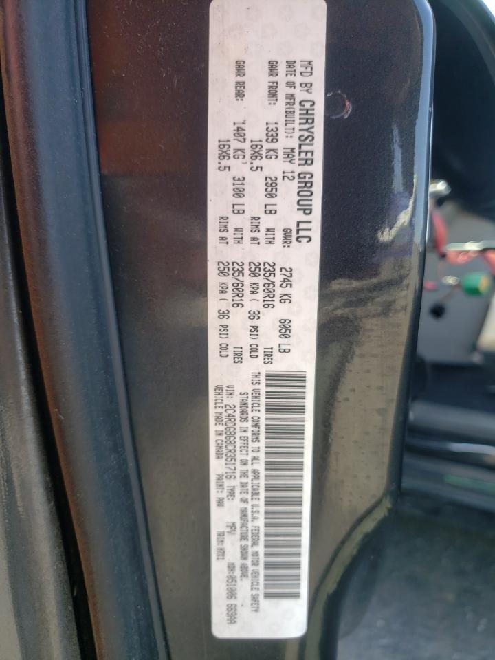Photo 11 from auction – 2012 DODGE GRAND CARA with VIN 2C4RDGBG8CR351716