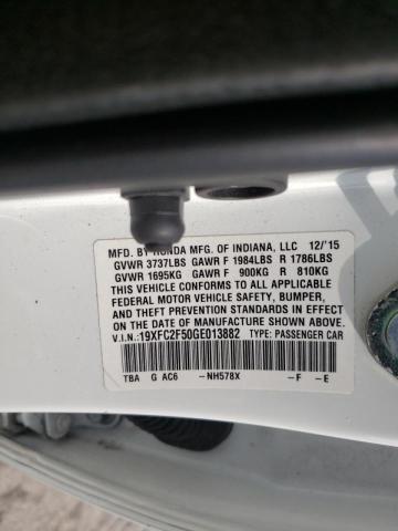 Photo 10 from auction – 2016 HONDA CIVIC LX with VIN 19XFC2F50GE013882