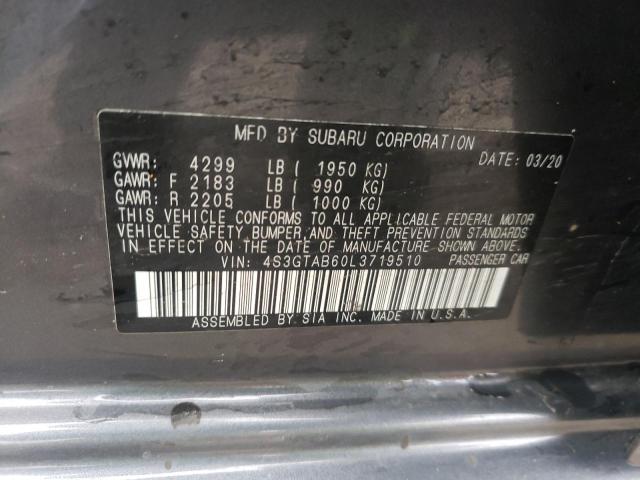 Photo 10 from auction – 2020 SUBARU IMPREZA with VIN 4S3GTAB60L3719510