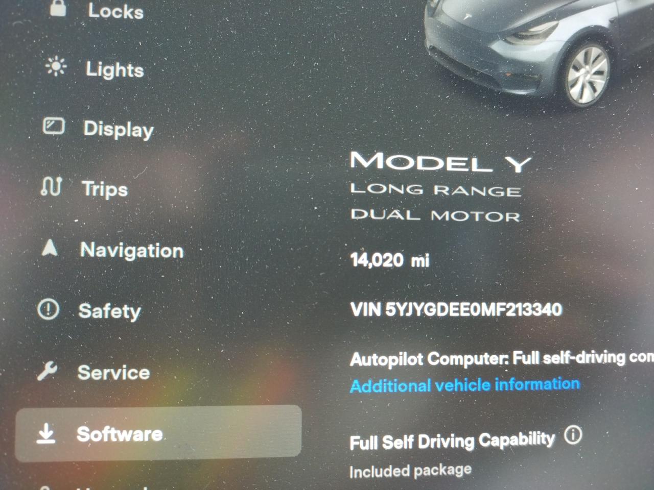 Photo 8 from auction – 2021 TESLA MODEL Y with VIN 5YJYGDEE0MF213340