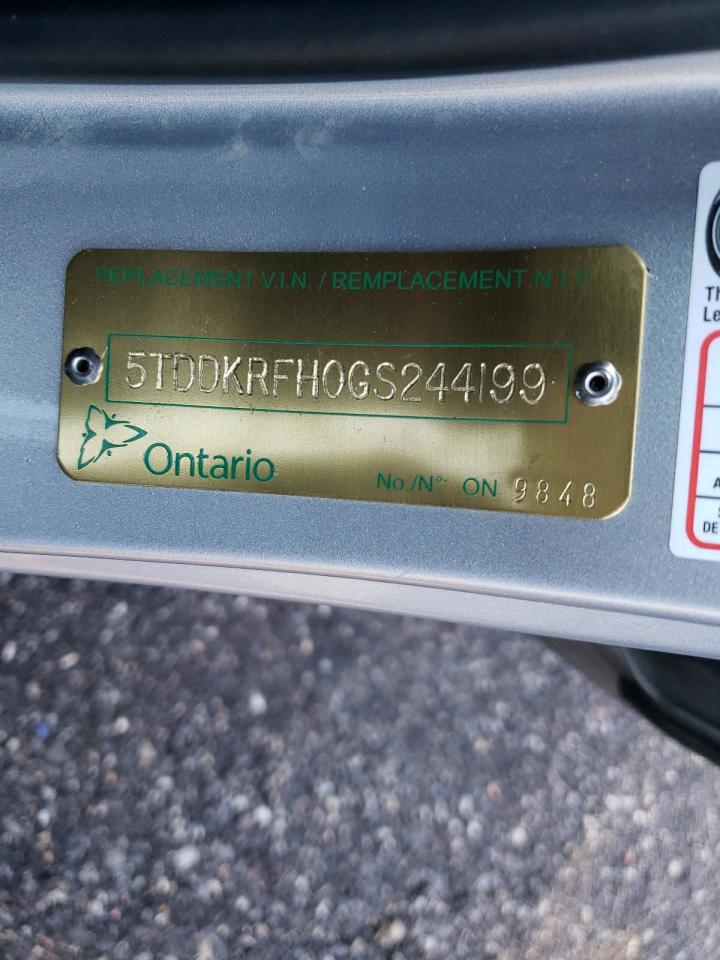 Photo 10 from auction – 2016 TOYOTA HIGHLANDER with VIN 5TDDKRFH0GS244199