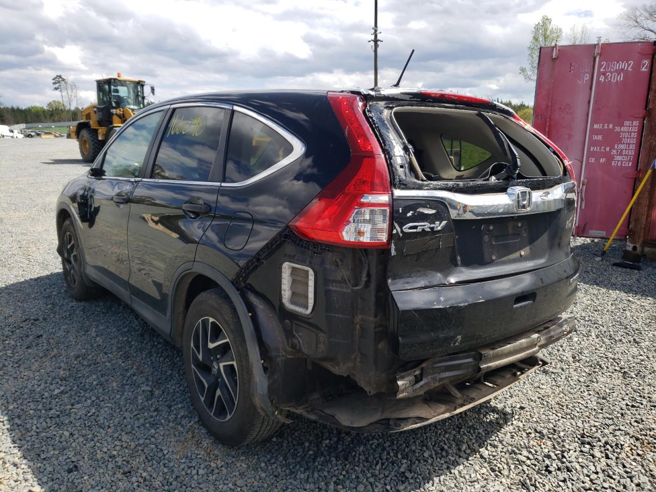 Photo 3 from auction – 2016 HONDA CR-V SE with VIN 2HKRM3H48GH517175