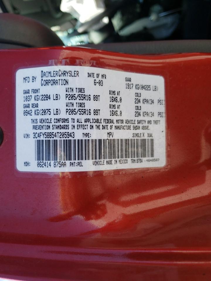 Photo 10 from auction – 2004 CHRYSLER PT CRUISER with VIN 3C4FY58B54T205943