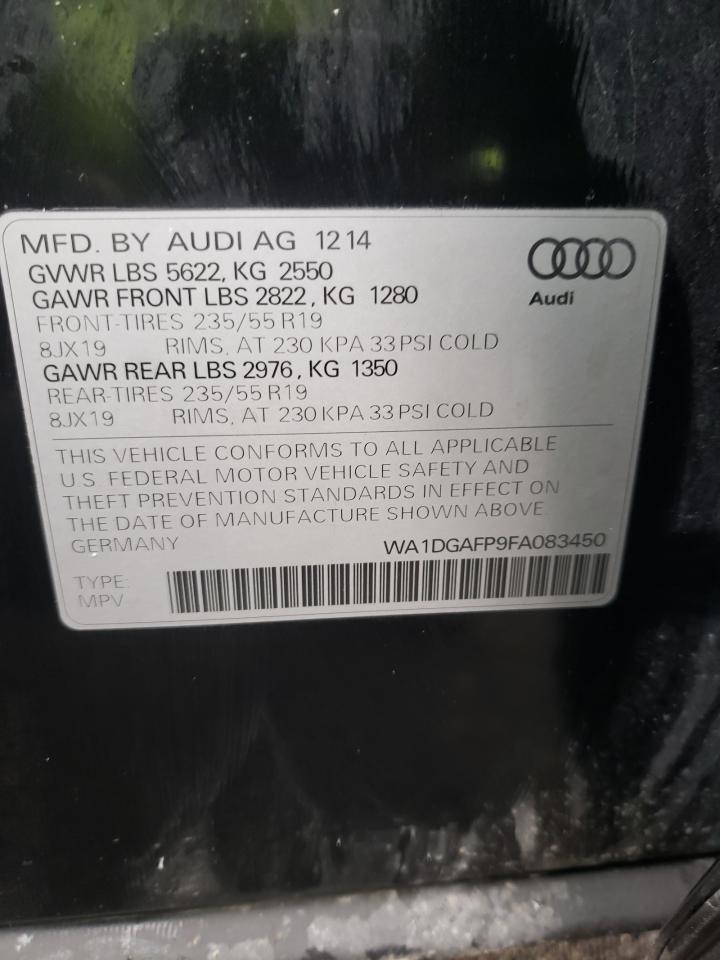 Photo 10 from auction – 2015 AUDI Q5 with VIN WA1DGAFP9FA083450