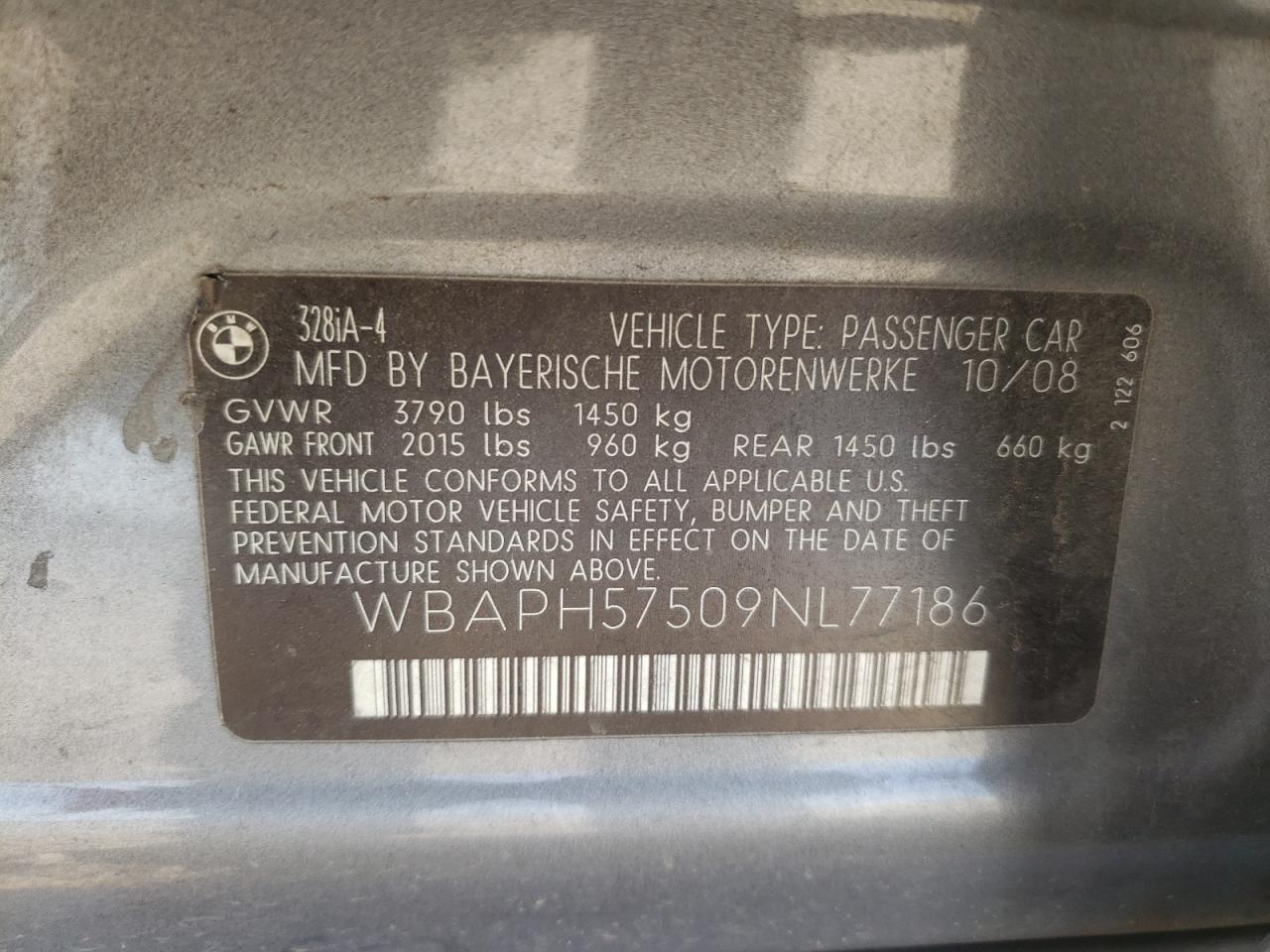 Photo 10 from auction – 2009 BMW 328 I SULE with VIN WBAPH57509NL77186