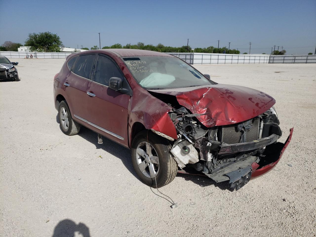NISSAN ROGUE S 2012 with VIN JN8AS5MT6CW257105 - Photo from auction