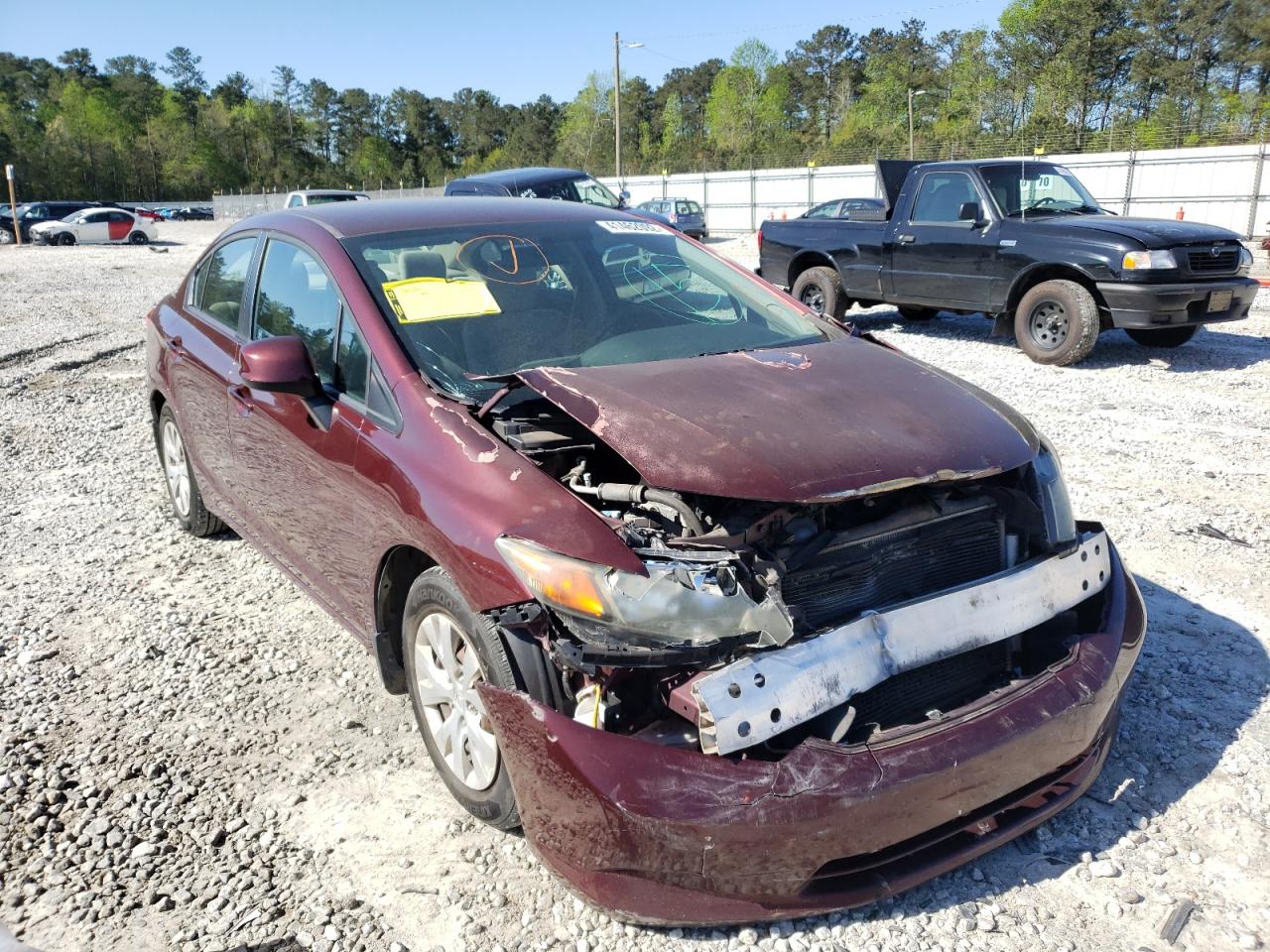 HONDA CIVIC 2012 with VIN 19XFB2F53CE066296 - Photo from auction