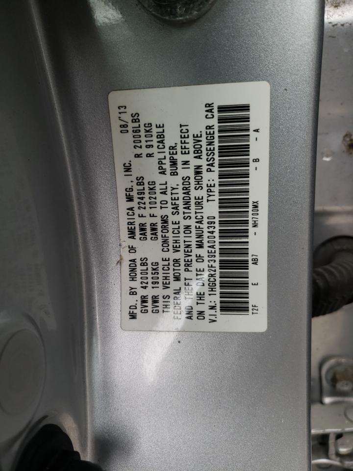 Photo 10 from auction – 2014 HONDA ACCORD LX with VIN 1HGCR2F39EA004390