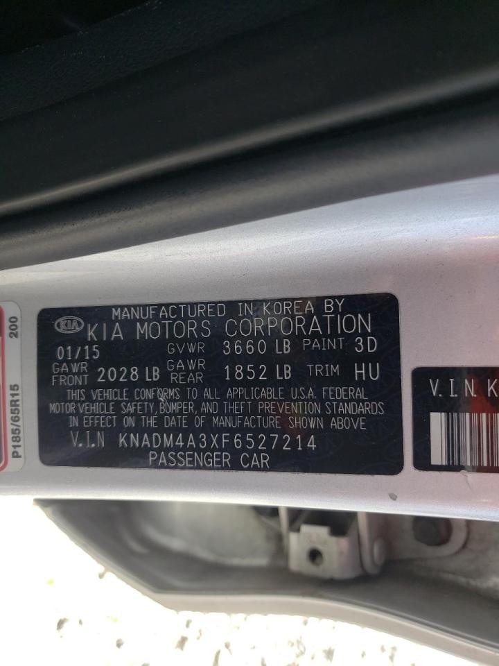 Photo 10 from auction – 2015 KIA RIO LX with VIN KNADM4A3XF6527214