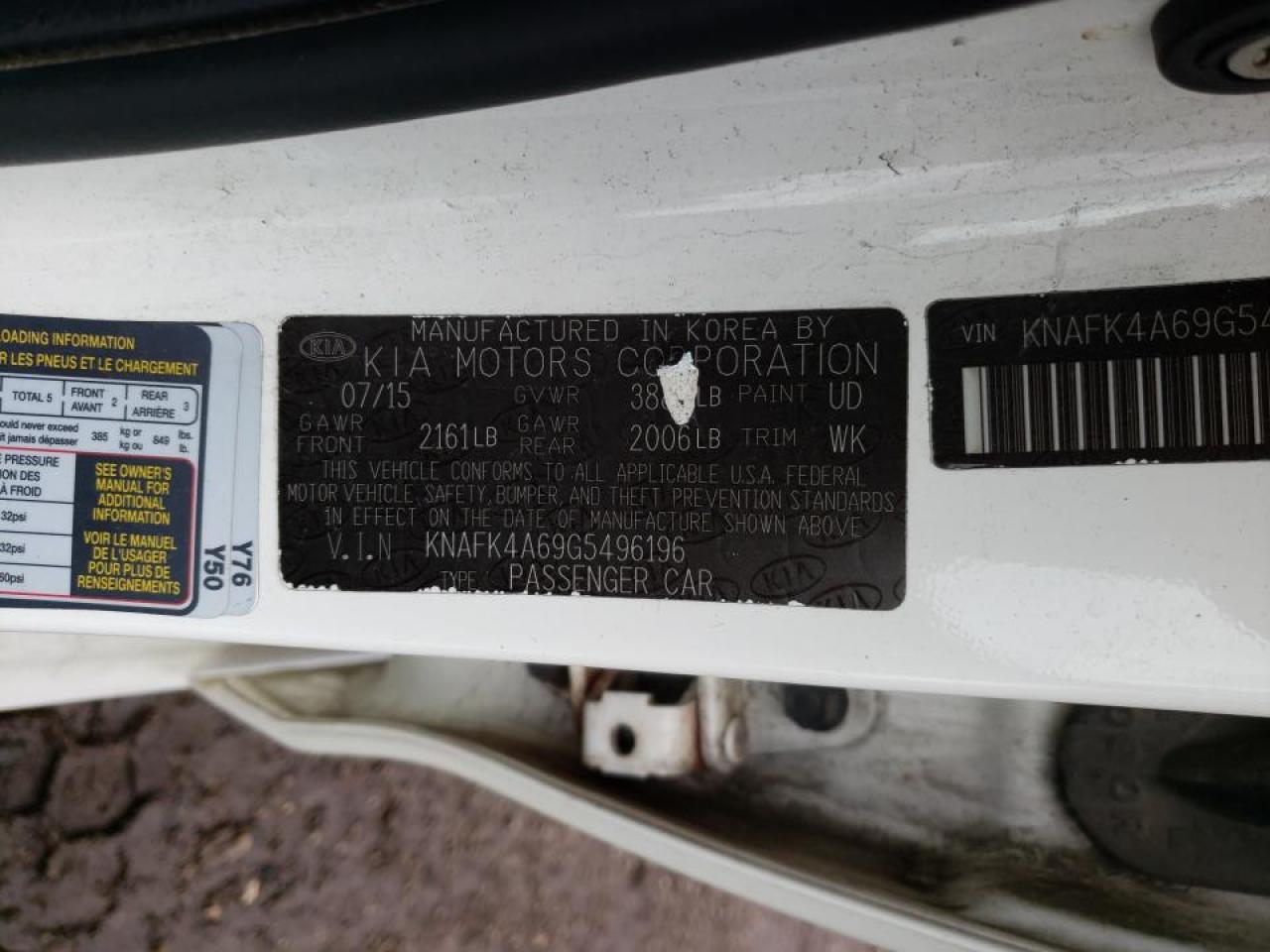 Photo 10 from auction – 2016 KIA FORTE LX with VIN KNAFK4A69G5496196