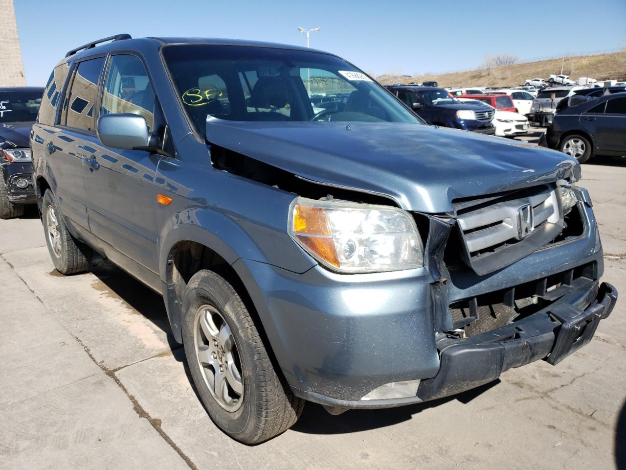 HONDA PILOT EX 2006 with VIN 5FNYF286X6B018358 - Photo from auction