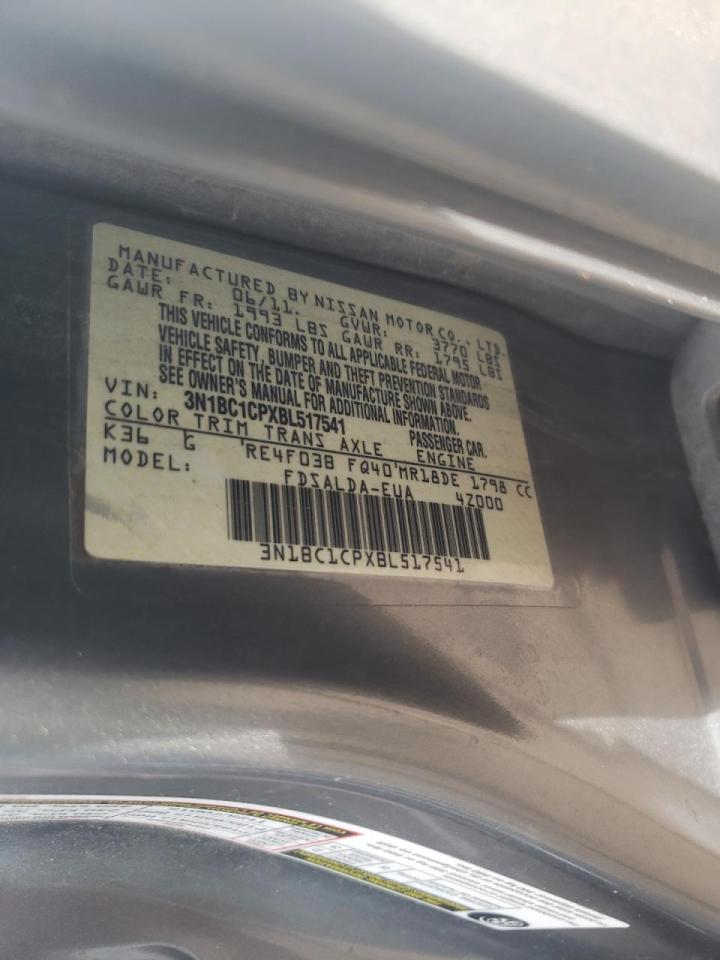 Photo 10 from auction – 2011 NISSAN VERSA S with VIN 3N1BC1CPXBL517541