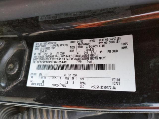 Photo 10 from auction – 2015 FORD F150 SUPER with VIN 1FTEW1CP9FKD25438