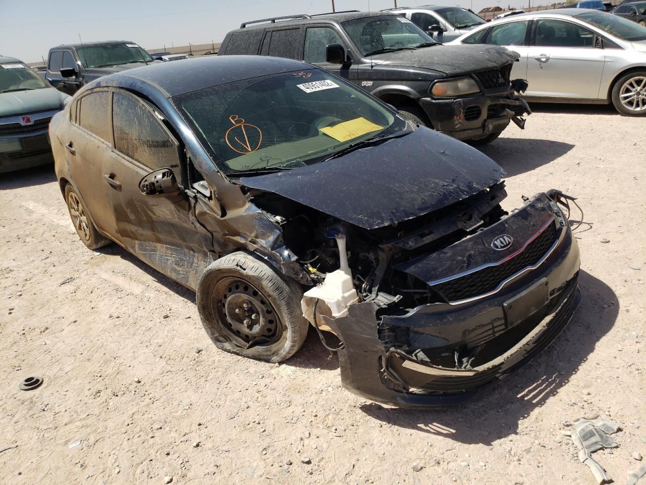 KIA RIO EX 2016 with VIN KNADN4A3XG6627635 - Photo from auction