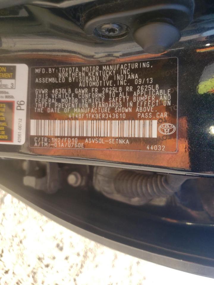 Photo 10 from auction – 2014 TOYOTA CAMRY L with VIN 4T4BF1FK9ER343610