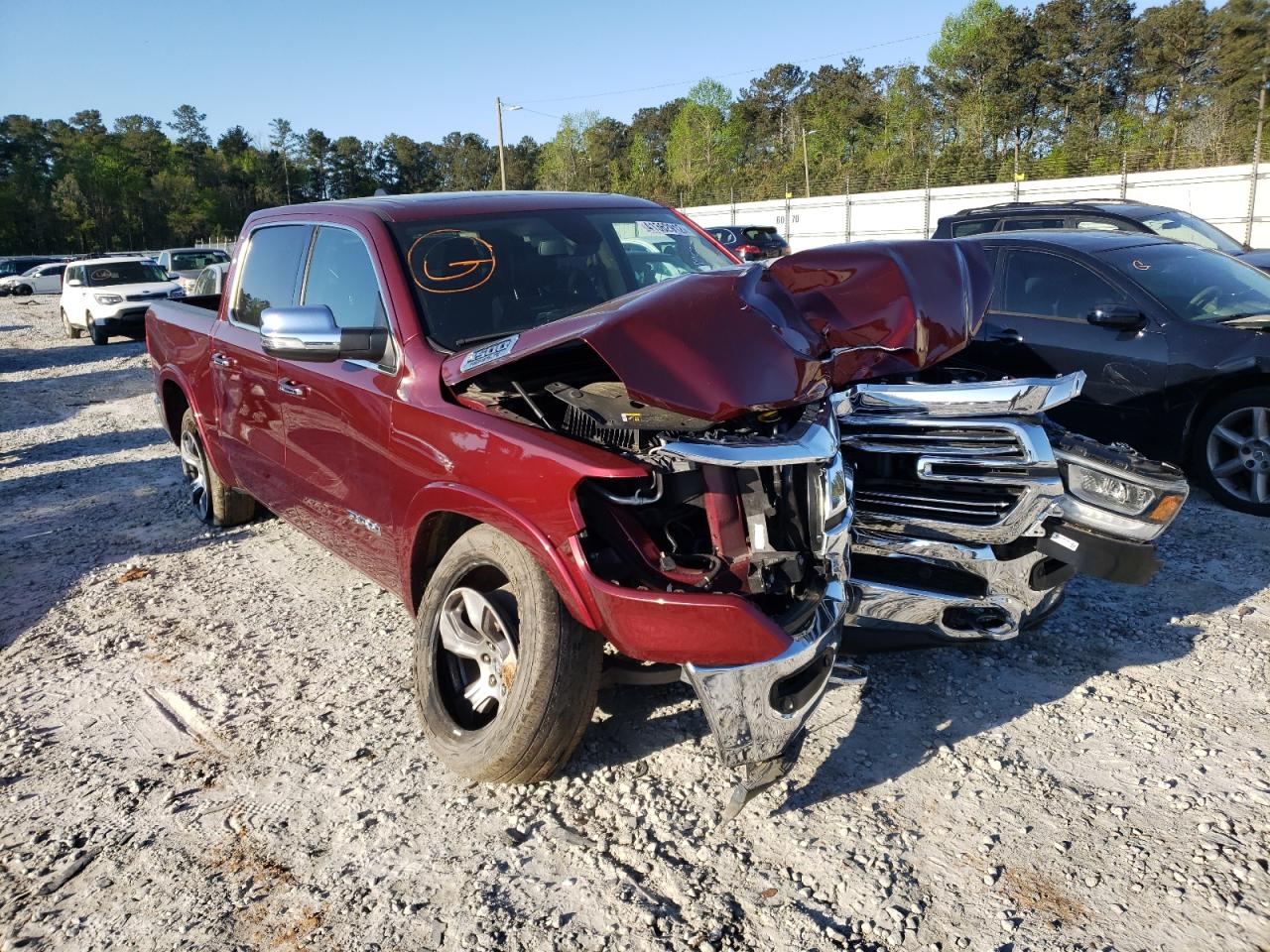 RAM 1500 LARAM 2020 with VIN 1C6SRFJT6LN148257 - Photo from auction