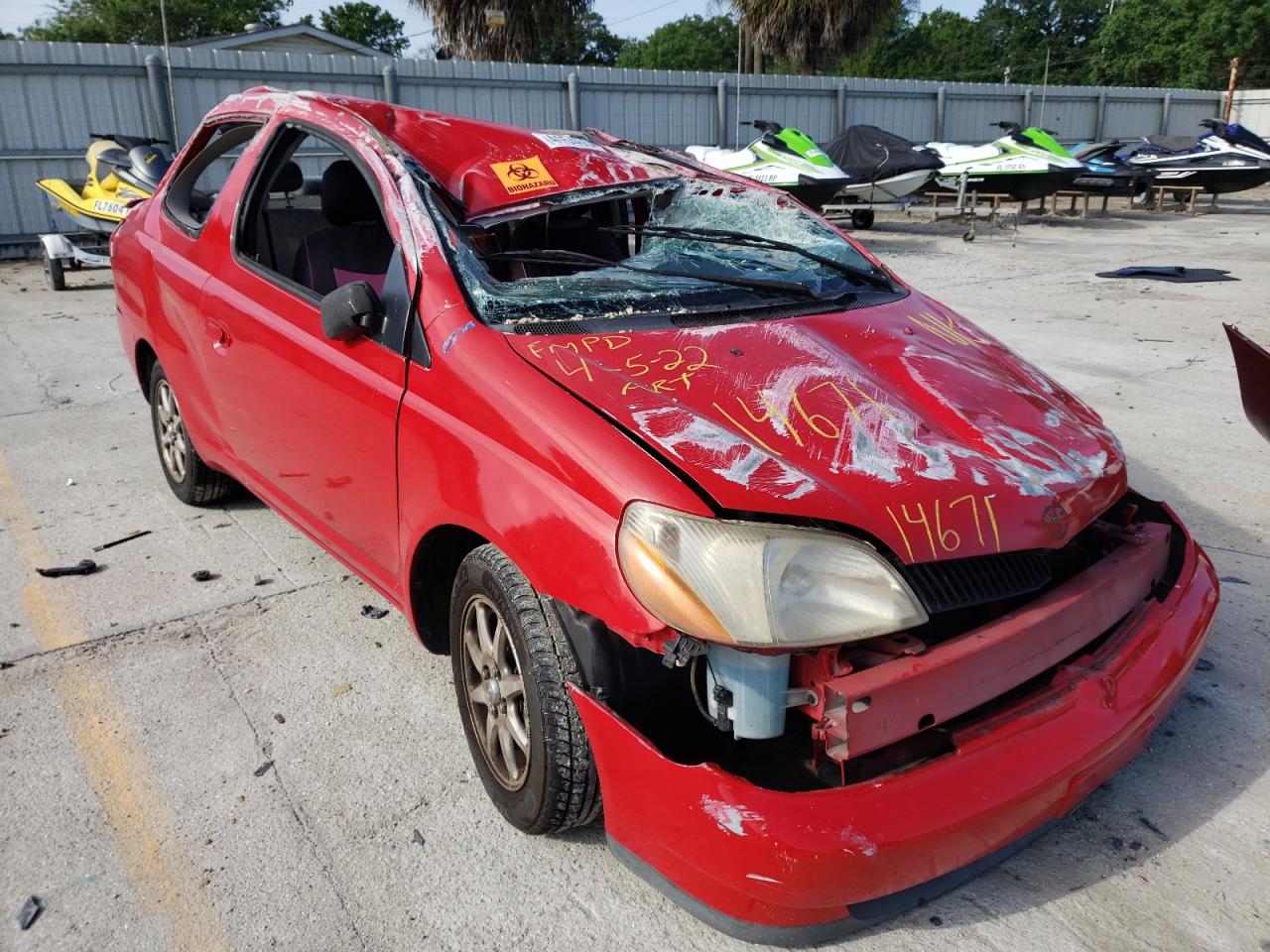 TOYOTA ECHO 2001 with VIN JTDAT123410149344 - Photo from auction