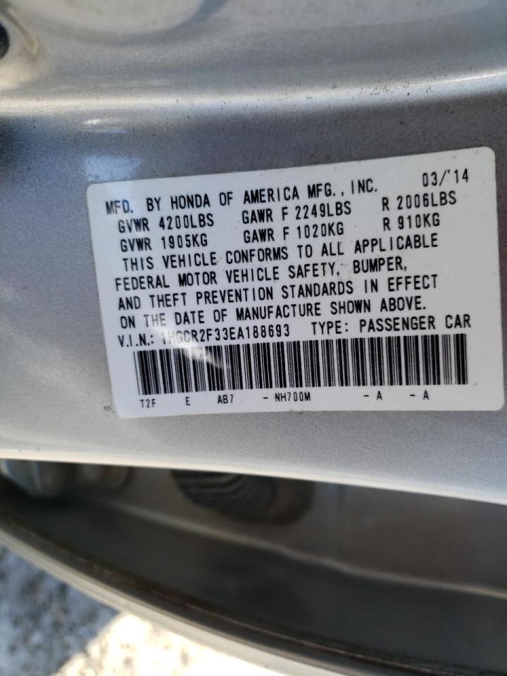 Photo 10 from auction – 2014 HONDA ACCORD LX with VIN 1HGCR2F33EA188693