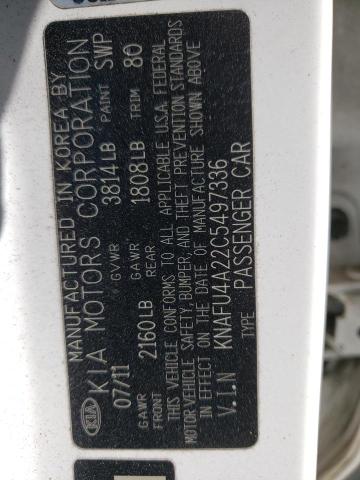 Photo 10 from auction – 2012 KIA FORTE EX with VIN KNAFU4A22C5497336