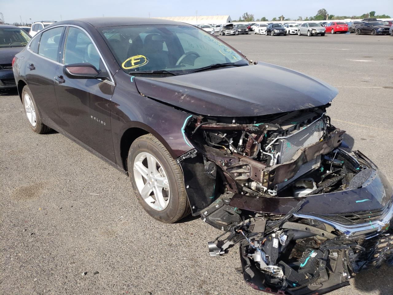 CHEVROLET MALIBU LS 2021 with VIN 1G1ZB5ST3MF078872 - Photo from auction