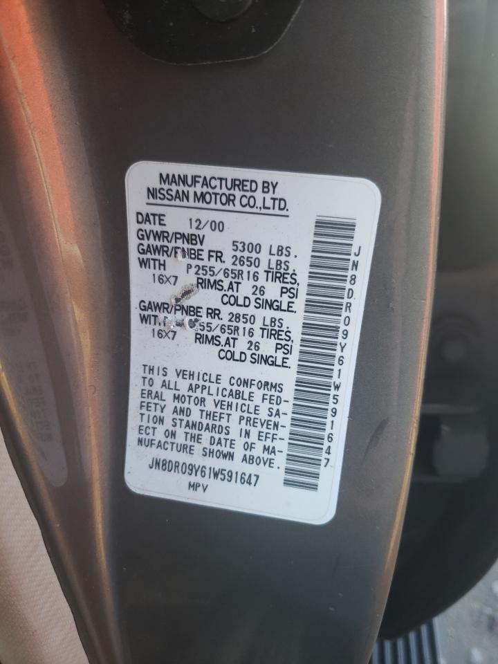 Photo 10 from auction – 2001 NISSAN PATHFINDER with VIN JN8DR09Y61W591647