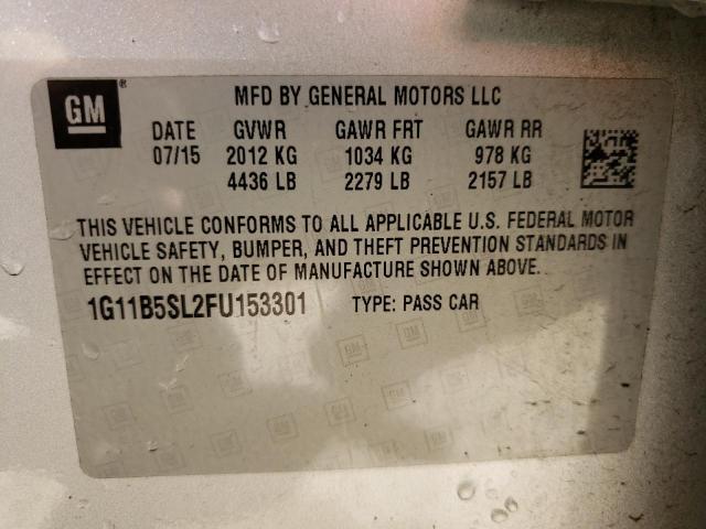 Photo 10 from auction – 2015 CHEVROLET MALIBU LS with VIN 1G11B5SL2FU153301