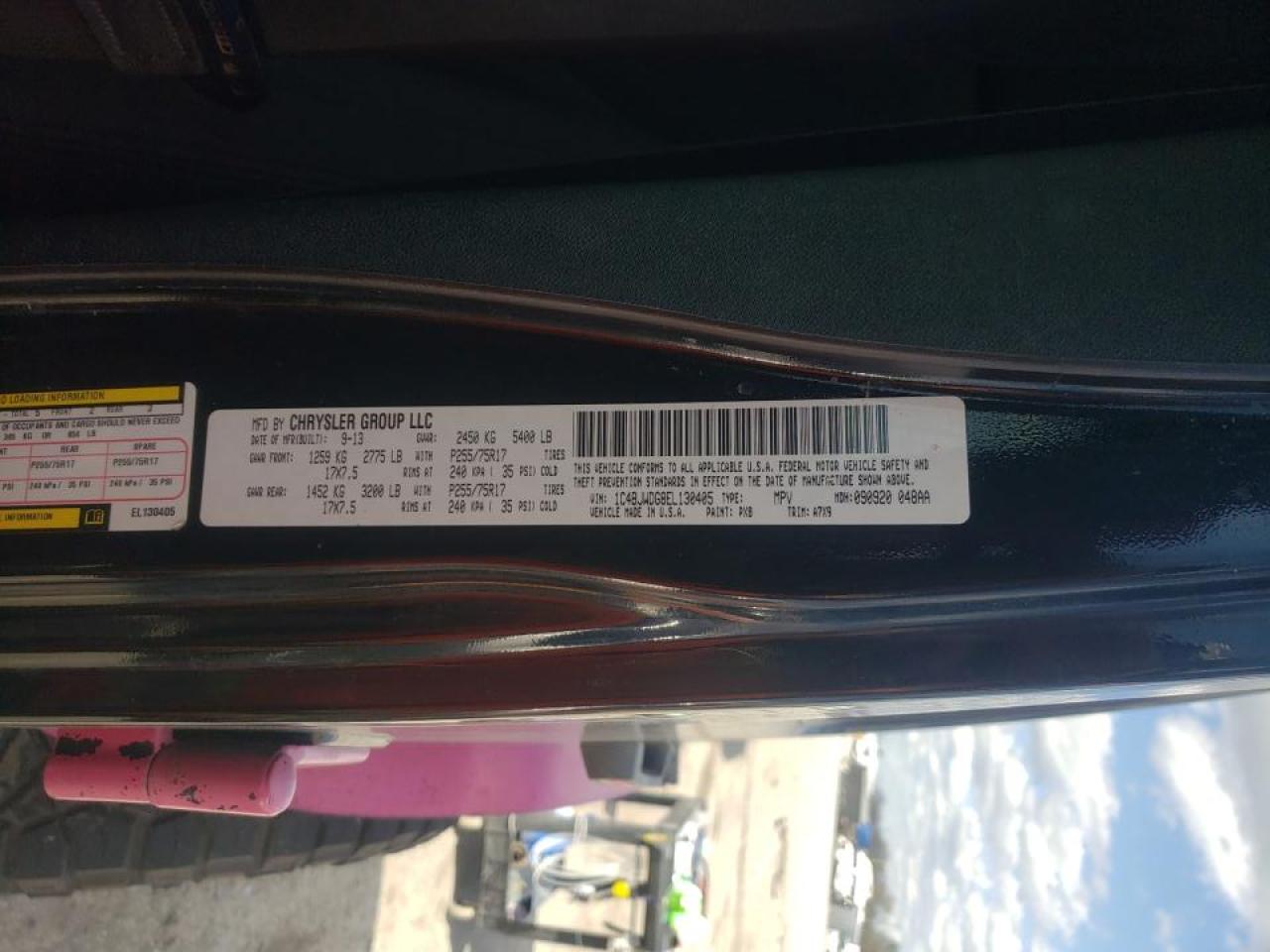 Photo 10 from auction – 2014 JEEP WRANGLER U with VIN 1C4BJWDG8EL130405
