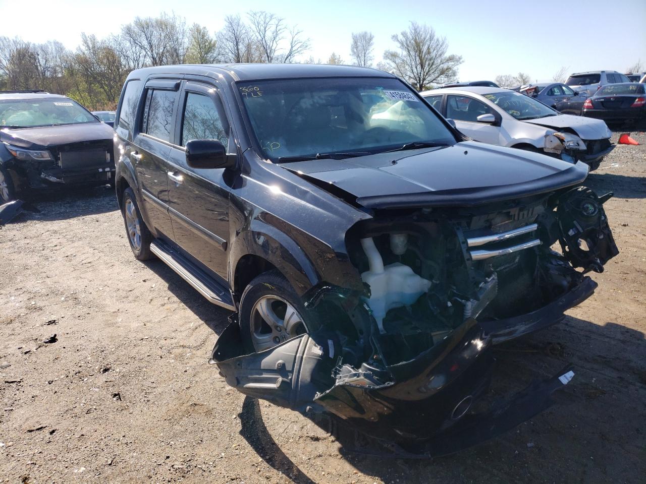 HONDA PILOT EXLN 2012 with VIN 5FNYF4H74CB033387 - Photo from auction