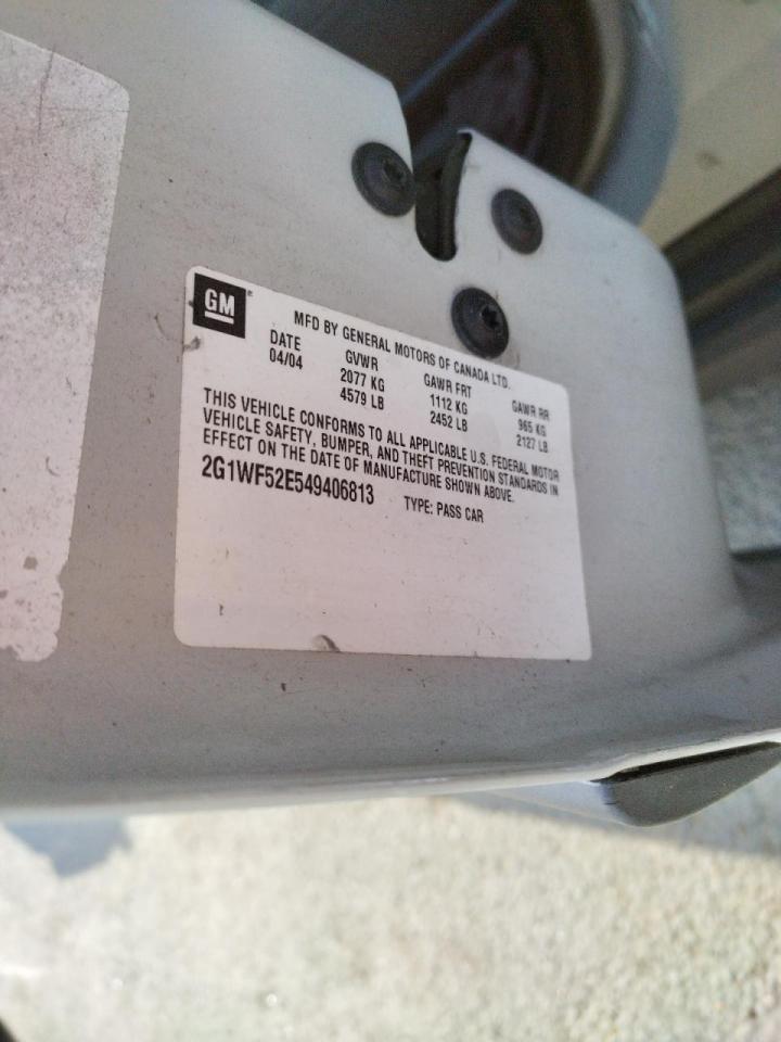 Photo 10 from auction – 2004 CHEVROLET IMPALA with VIN 2G1WF52E549406813