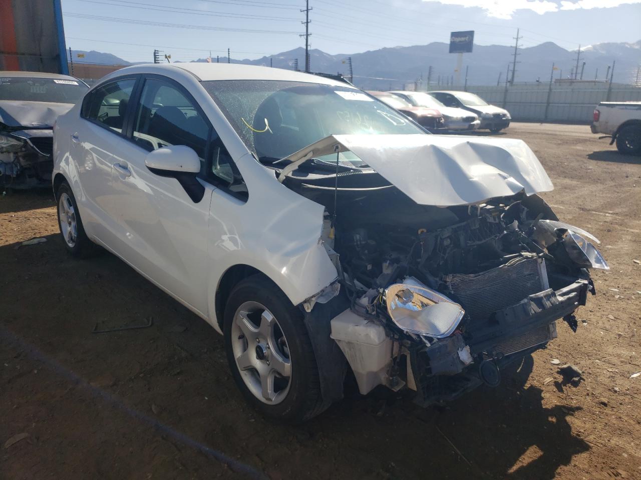 KIA RIO LX 2014 with VIN KNADM4A30E6388161 - Photo from auction