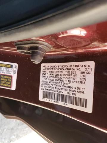 Photo 10 from auction – 2016 HONDA CR-V EXL with VIN 2HKRM4H76GH628954